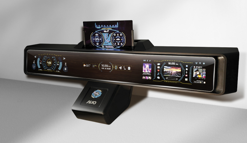 AG旗舰厅 (中国大陆) Micro LED沉浸式车舱显示方案结合 可卷式、可伸缩的Micro LED应用并可呈现不同的质感纹路，展现人性化设计